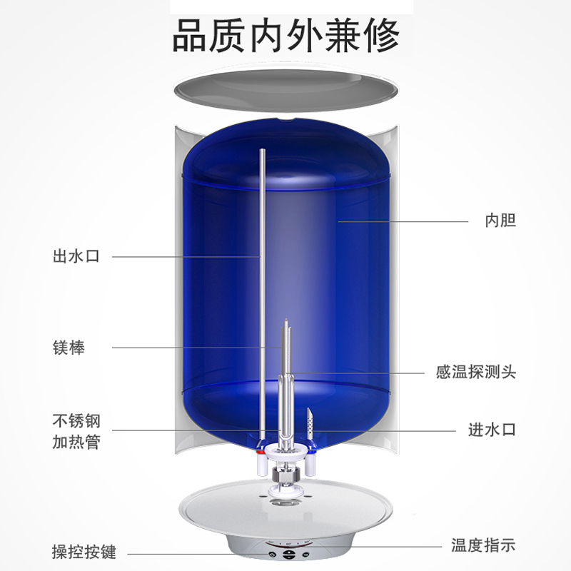 阿里斯顿(ARISTON)电热水器 80升 2500W 钛金四层胆 经典竖式 家用商用 PROECO80VE2.5