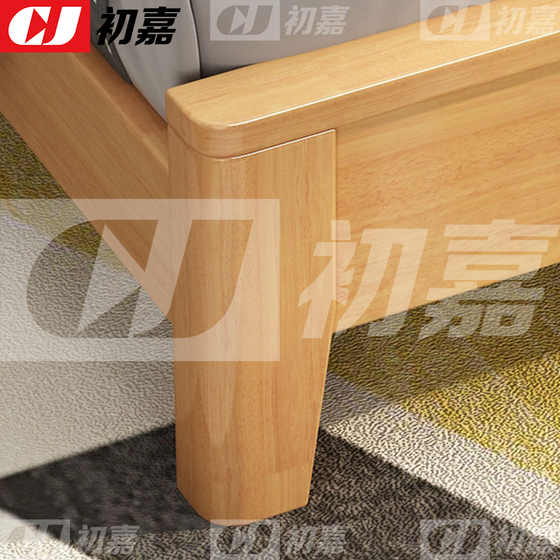 初嘉(CJ) 实木床宿舍家具1.8米双人床高清大图