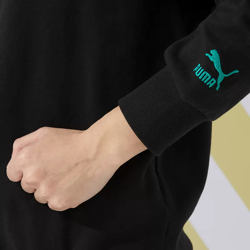 彪马（PUMA）卫衣男女装新款简约复古运动服舒适休闲上衣圆领套头衫625802-86 ZP高清大图