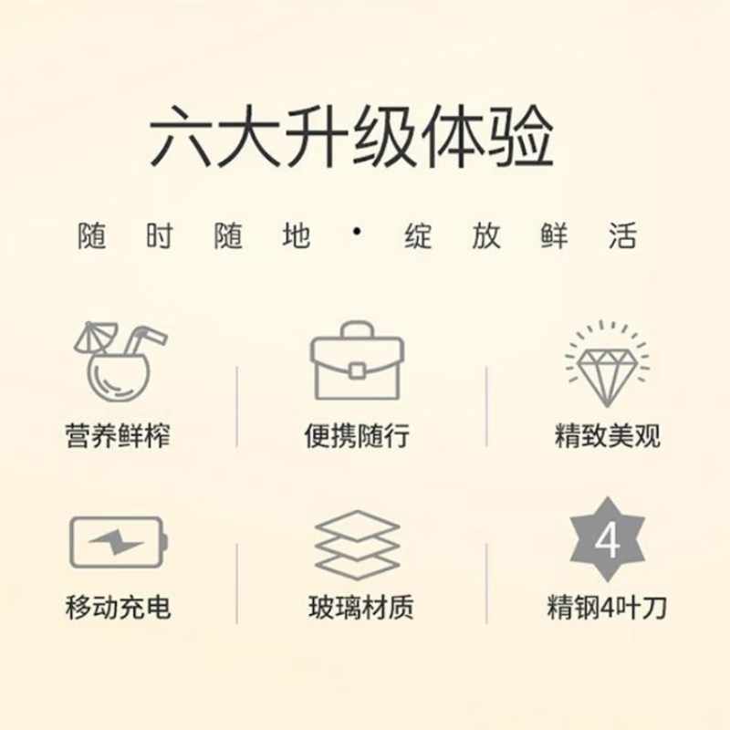 Only&Homemini便携果汁机/KL-ZZJ-02高清大图