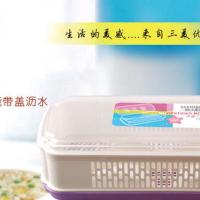 三美优家 多功能带盖沥水筷子盒筷子笼筷子架 6513 颜色随机 颜色随机