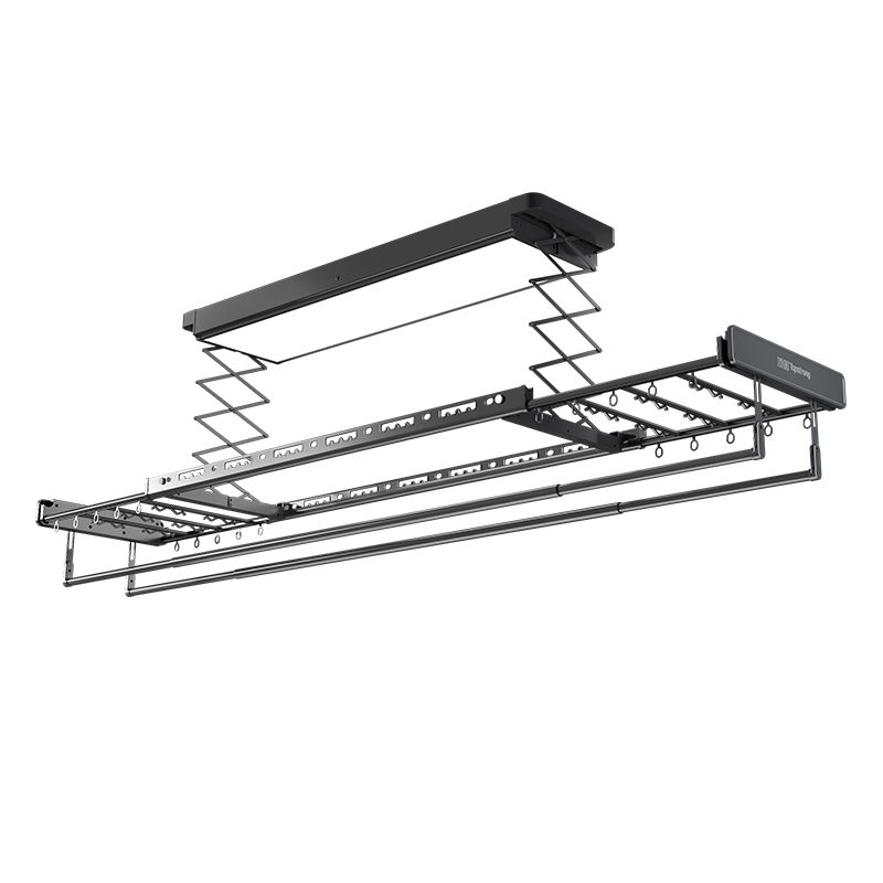 顶固(TopStrong)电动晾衣架T90Max2.4米伸缩晾晒106个挂衣位超薄45英寸LED照明离线语音专利隐形挂环