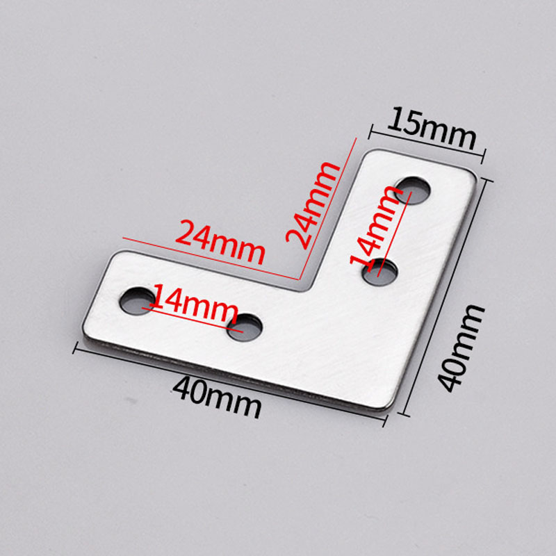 红鲸鱼 不锈钢L型角码 层板连接件直角支架90度(40*40mm)1个高清大图