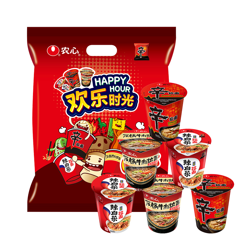 农心 方便面 欢乐时光Happy Hour 6连杯 410g