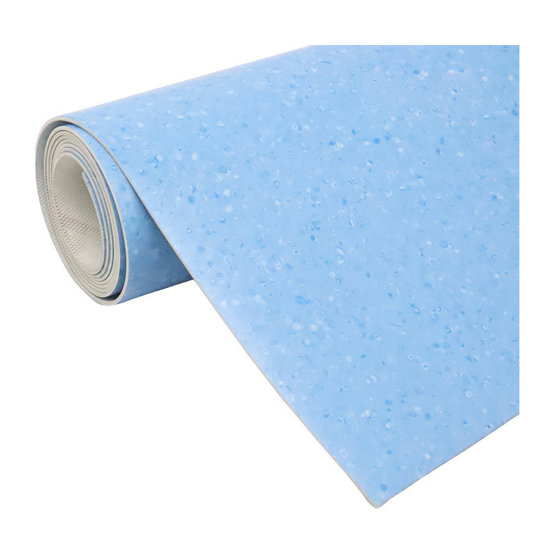 天空桥 阻燃地板 蓝白圈石纹2.0mm含安装 平方米高清大图