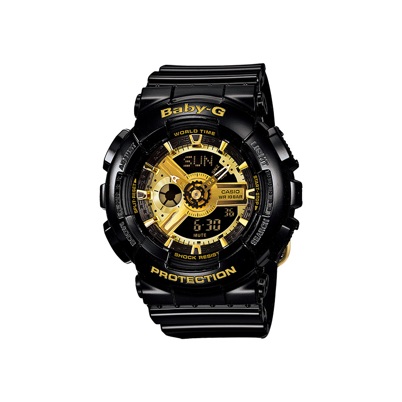 卡西欧(CASIO)BABY-G系列石英手表时尚防水防震运动女士腕表 BA-110-1APR