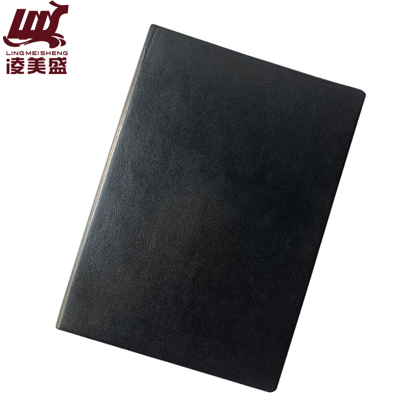凌美盛 PU软皮面B5商务笔记本18K 80克米黄纸17.3*24.6cm 70张721-18-1黑色 可定制印刷/本高清大图