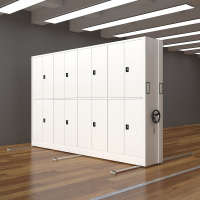 臻远密集架手摇式移动档案柜钢制轨道密集架一列4组