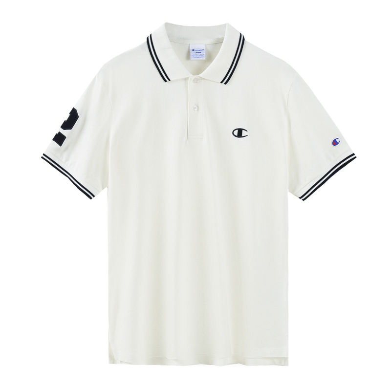 Champion 男士时尚休闲小C-LOGO经典夏装港风潮短袖运动POLO衫 C3-P342