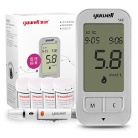鱼跃(YUWELL) 血糖仪家用智能免调码血糖仪100片试纸准确血糖测试仪全自动586(1+100)