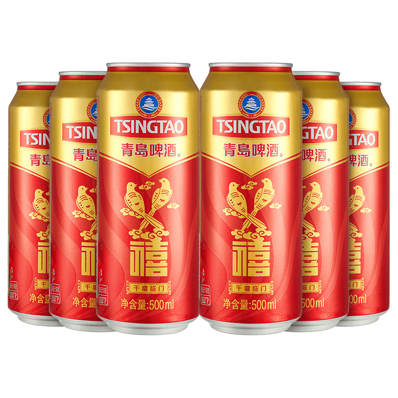 青岛啤酒(TSINGTAO)10度500*6禧罐啤