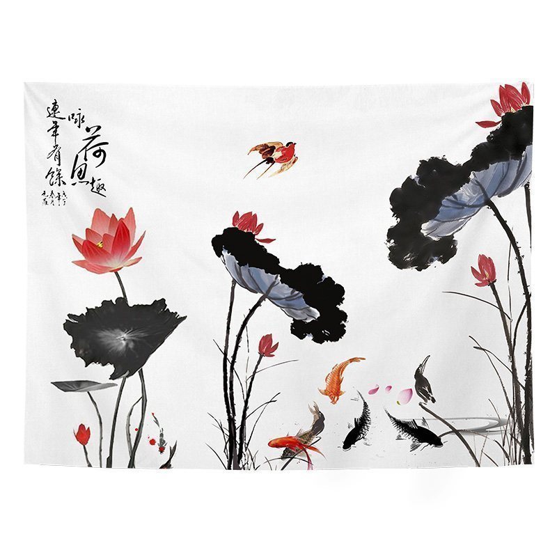 汐岩背景布挂布墙布宿舍出租房改造直播房间卧室床头墙面装饰挂毯 GT1063宽100cm-高75cm（收藏加购送安装包+星星