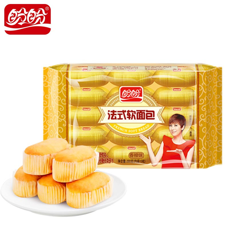 盼盼法式软面包3包300g含45枚奶香味营养早餐蛋糕点心零食