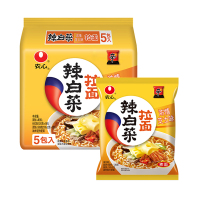 农心 辣白菜浓情芝士面五连包 120g*5 速食方便面 袋装面 韩式泡面拉面 纯香浓郁双口感