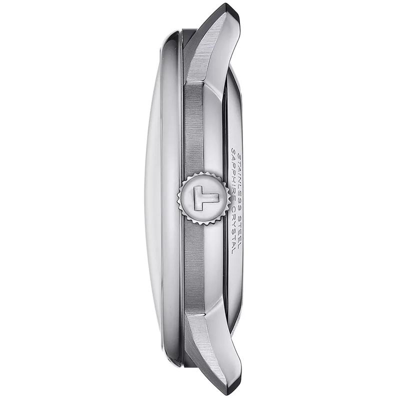 天梭(TISSOT)瑞士自动机械表经典设计防水不锈钢腕表女款39毫米高清大图