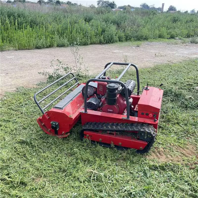 HEMUELE遥控柴油割草机履带式农用四驱自走修剪机15马力割幅120cm柴油款