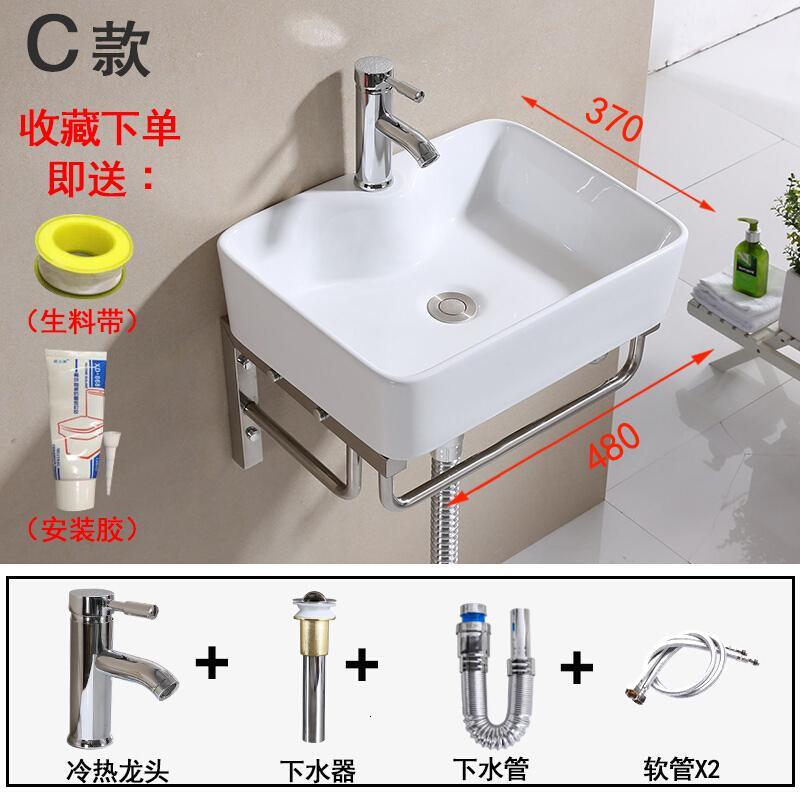 陶瓷挂盆三角盆阳台支架小面盆洗漱盆小户型挂墙式洗脸盆洗手盆壹德壹