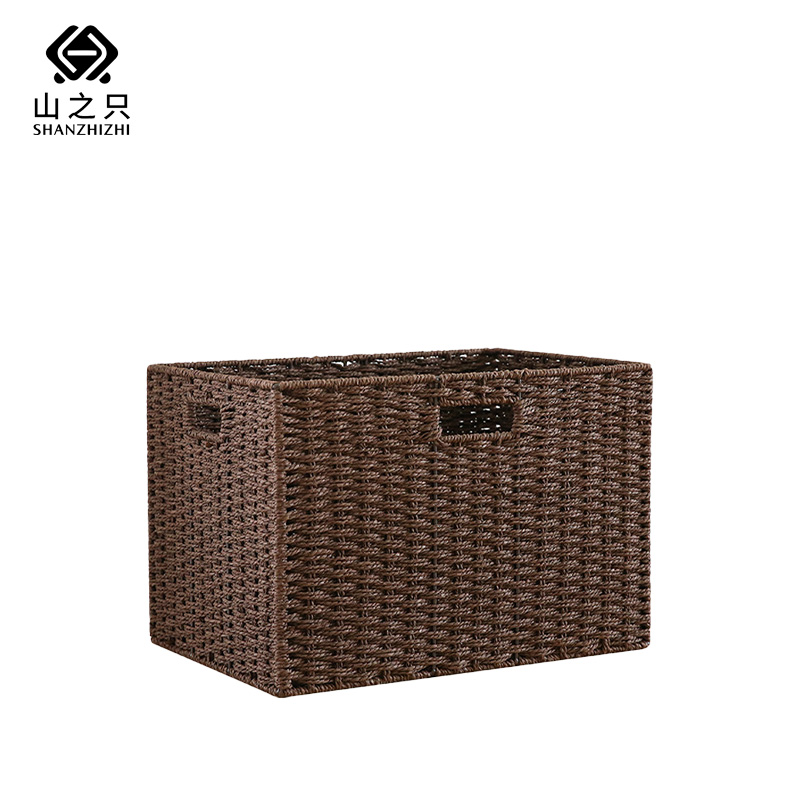 山之只 编织无盖无内衬收纳盒 38*26*24cm 个