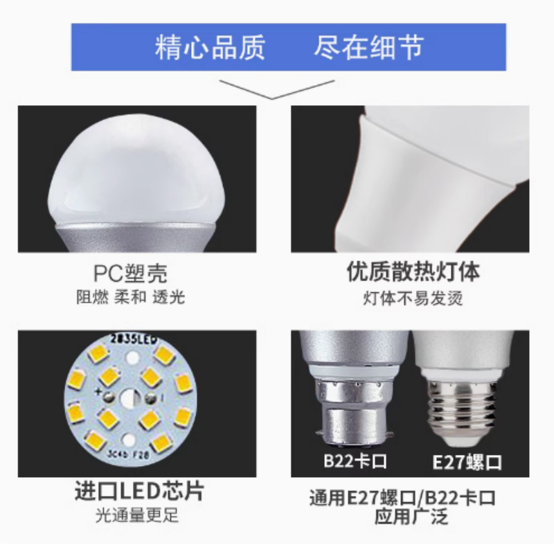 LED球型灯泡 18W E27 电压220V 单位:个 货期7天