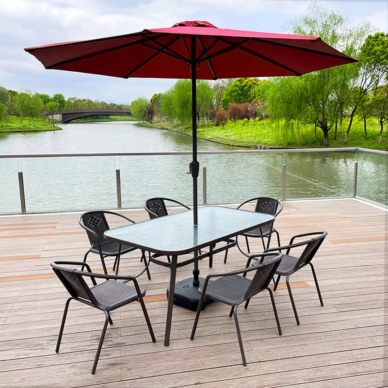 阿斯卡利户外桌椅藤椅三件套室外院子喝茶花园庭院阳台休闲露天折叠小