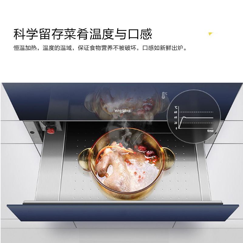 惠而浦(Whirlpool)嵌入式蒸烤箱保温一体机ES-58M2+AWD201A 智能烘焙多功能58L 烤箱蒸箱二合一