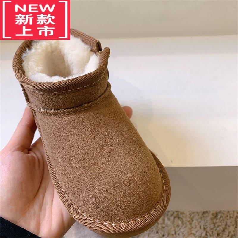 可莉允儿童雪地靴冬季新款女童棉靴加绒加厚男童保暖鞋防滑宝宝棉鞋童鞋图片
