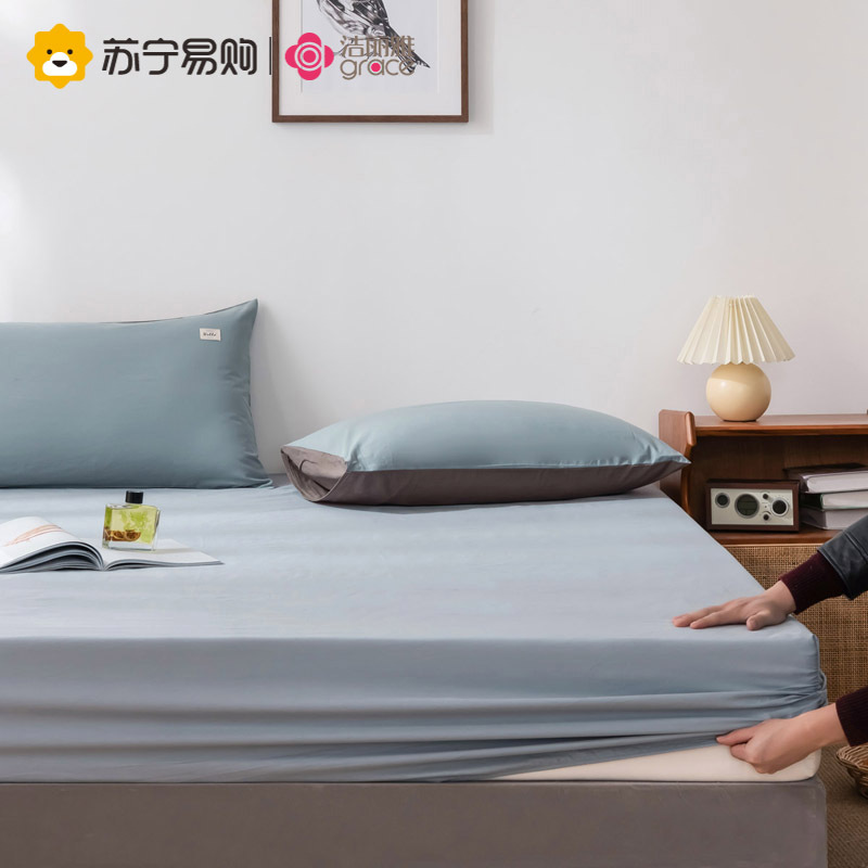 洁丽雅床品2022年新款床笠全棉单件床罩宿舍纯棉床垫保护罩