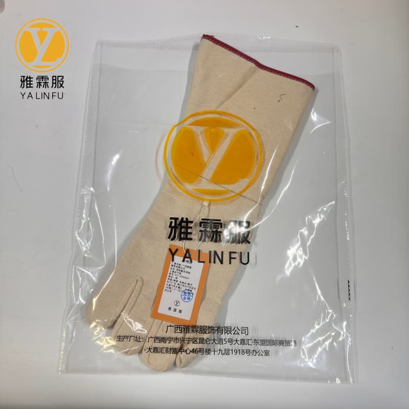 雅霖服 斜纹帆布拼接人造皮手套YLF-ST060301 双高清大图