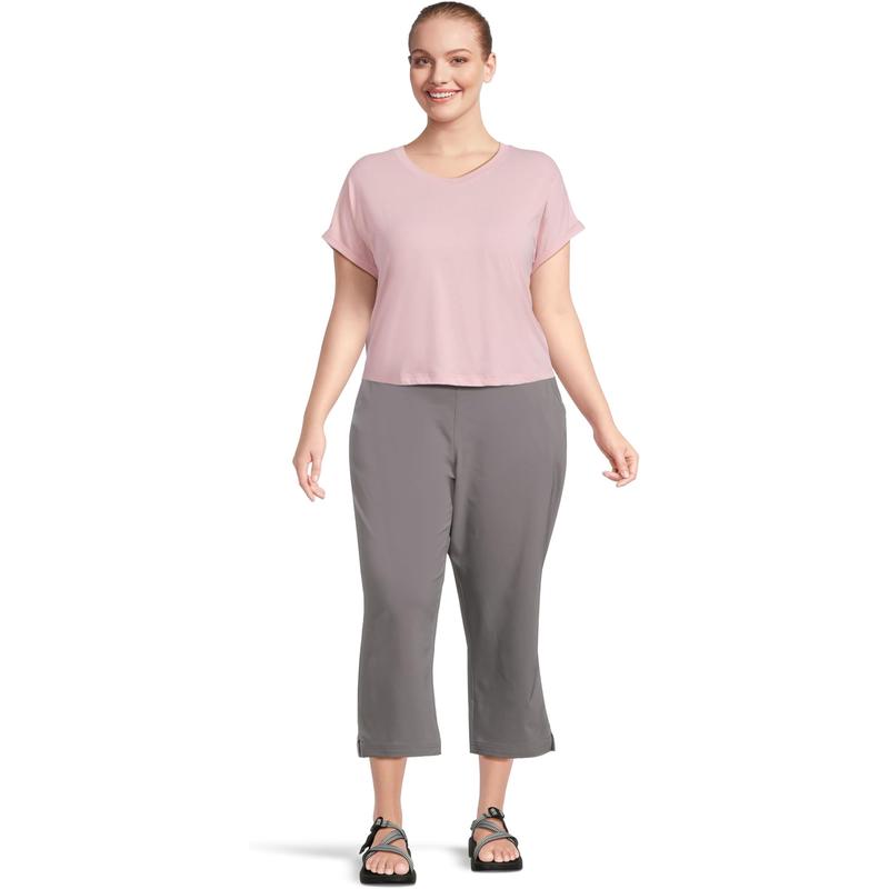 哥伦比亚(Columbia)大码四季舒适透气运动长裤女宽松高腰休闲健身高清大图