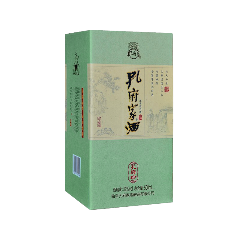 孔府家酒 孔府珍 52度 500ml*6瓶 整箱装 浓香型 山东高度白酒 送礼