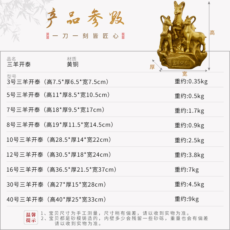美帮汇铜三羊开泰摆件铜羊摆件生肖羊工艺品礼品 5号铜三羊开泰高清大图