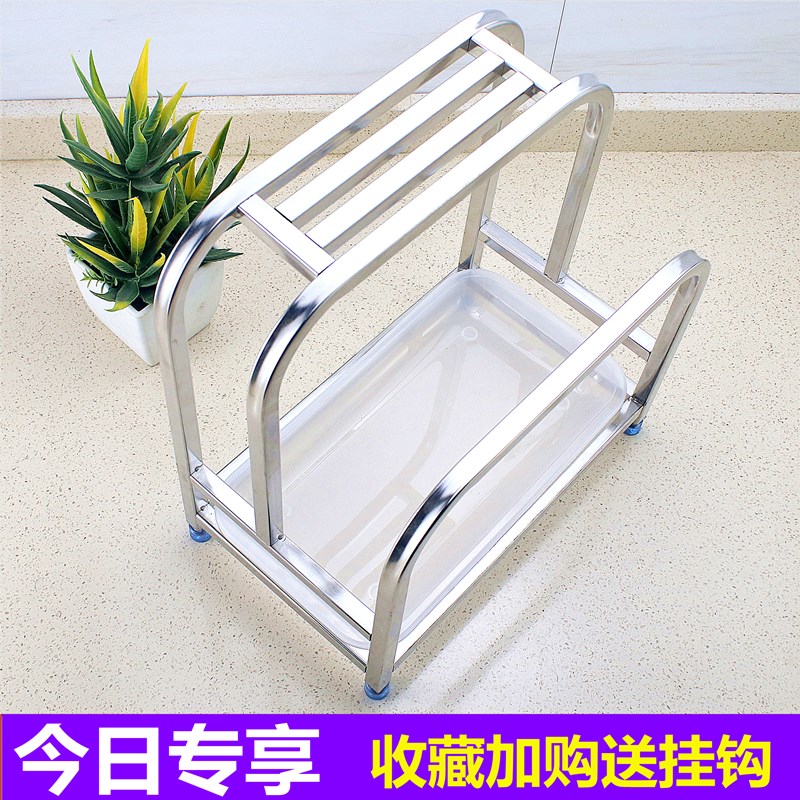 厨房不锈钢刀架刀座用品置物架多功能放菜刀架刀具砧板家用收纳架收纳层架 三维工匠高清大图