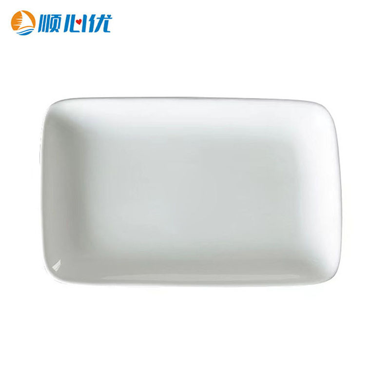 顺心优 纯白陶瓷毛巾碟湿巾盘装毛巾盘 5.5寸方形/个高清大图