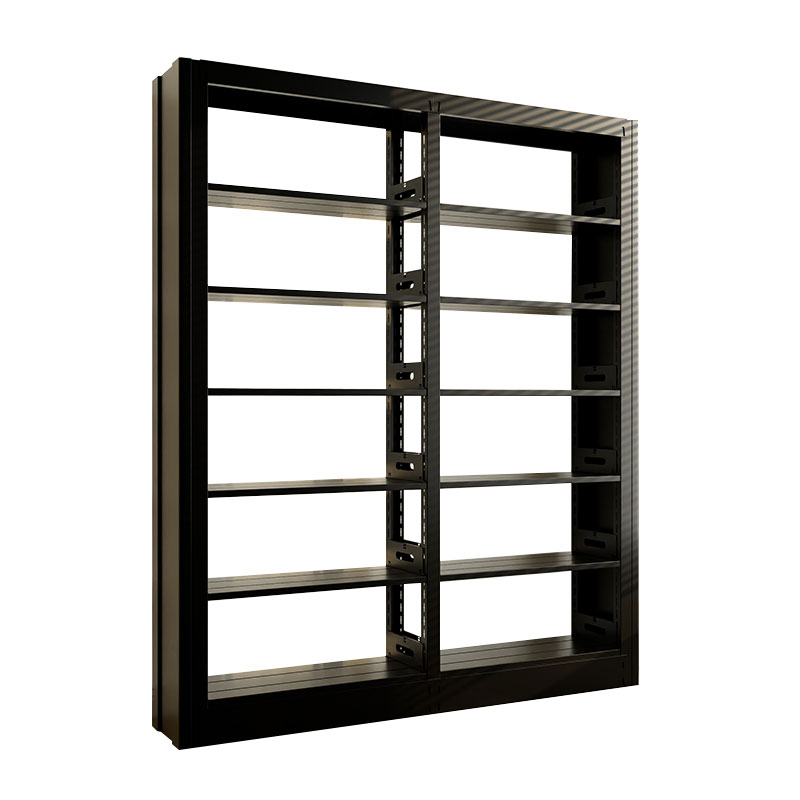 臻远ZY4072607 钢制书架资料架 单面6层一列二组黑色 1900*300*2000mm