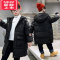 可莉允中大男童冬装棉服2022新款儿童洋气男孩中长款羽绒棉衣加厚外套潮