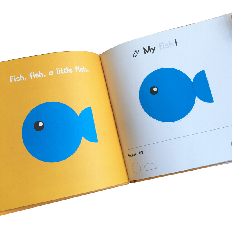 [正版]嘉盛英语 形状玩国(全4册)画风可爱漂亮,充满童真童趣,每张图片都以简单的基础形状为元素,组成丰富的意向 未来出高清大图