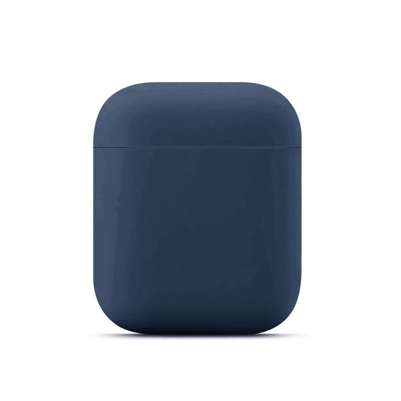AirPods液态硅胶保护套AirPods2苹果无线蓝牙硅胶保护套1/2代通用 湛蓝色 AirPods1/2代耳机保护套
