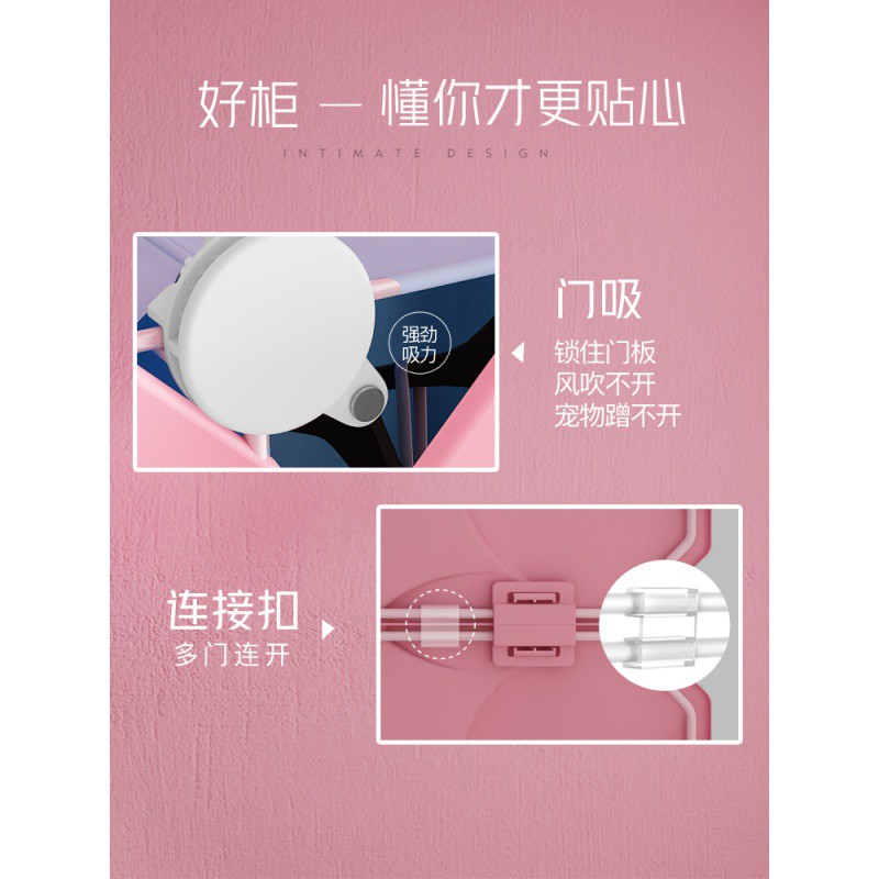 简易衣柜组装出租房用卧室塑料布艺挂儿童储物衣橱收纳柜子省空间收纳柜 三维工匠高清大图