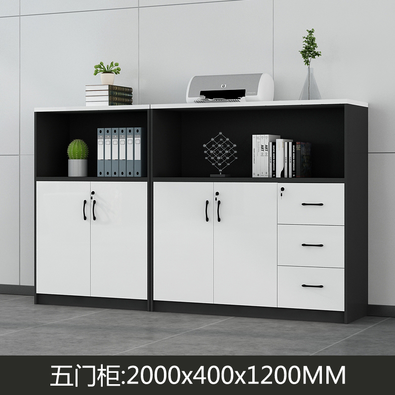 烁恒储物柜4门3抽台高清大图