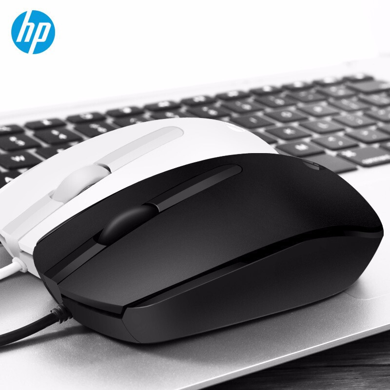 惠普(HP)M10有线鼠标 USB接口 笔记本台式电脑一体机家用办公鼠标 白色