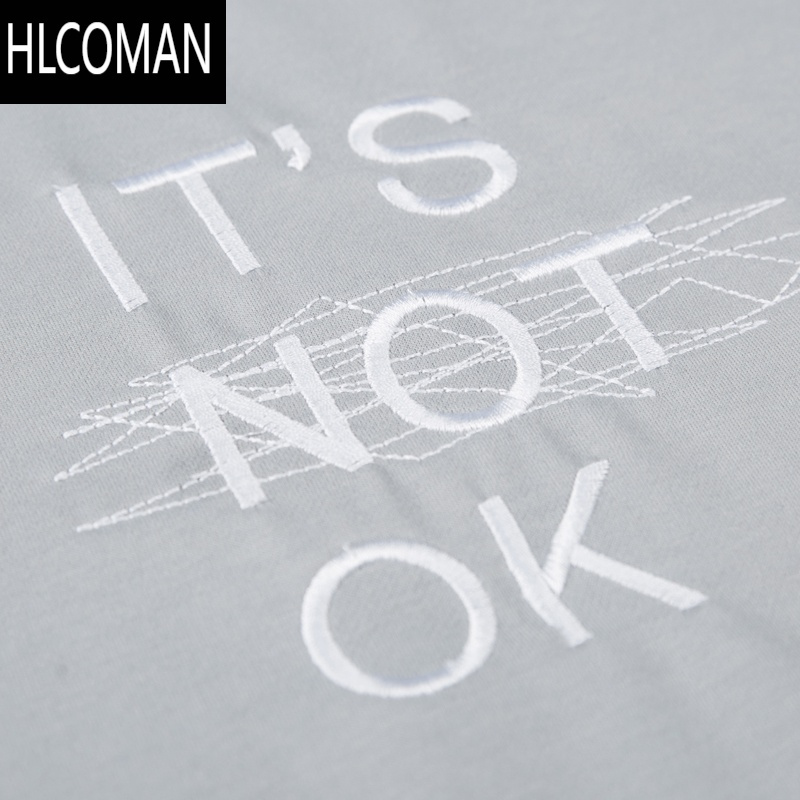 HLCOMAN七分袖t恤男士短袖夏季韩版潮流中袖宽松五分半袖潮牌体恤上衣服