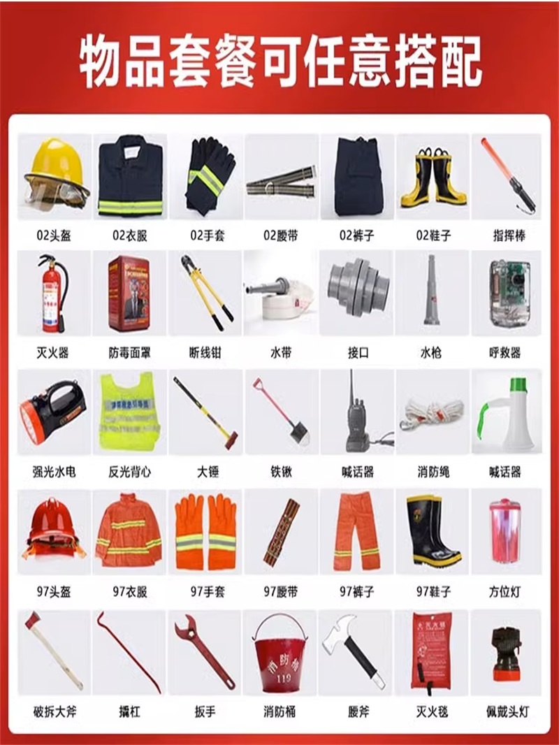 迅众 单门80CM消防柜微型消防站消防器材全套应急物资柜室内外建筑工地灭火器消防器材柜应急物资展示柜高清大图