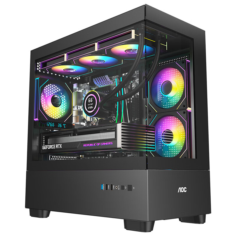 U7 265KF/RTX5060Ti 8G独显DIY主机台式电脑组装机电竞游戏直播AI设计视频剪辑主机Ultra 7 265KF高清大图
