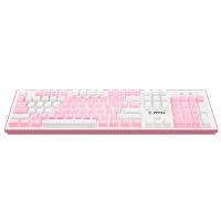 微星(MSI)GK50Z PIXEL 粉嘟嘟 机械键盘 红轴 RGB光效 白色背光 有线 游戏电竞办公键盘