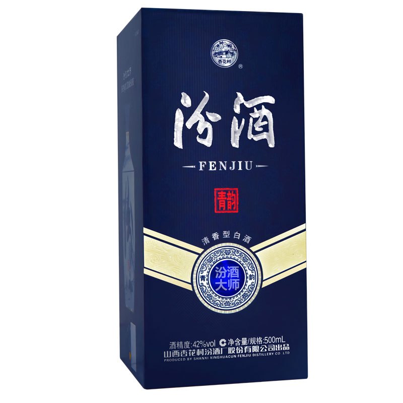 汾酒大师 青花清韵 42度 500ml单瓶 清香型白酒