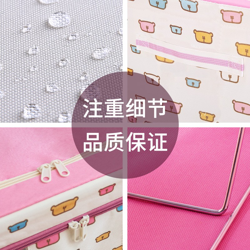(三件套)衣服收纳箱布艺牛津布衣柜整理箱棉被储物箱特大号袋盒 三维工匠高清大图
