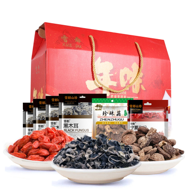 雪都年味礼盒 干货礼盒900g 内含黑木耳150g*4袋 珍珠菇200g* 1袋 枸杞100g* 1袋