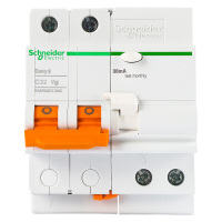 施耐德电气 EA9R 2P C25A/30mA/AC类 漏电保护断路器