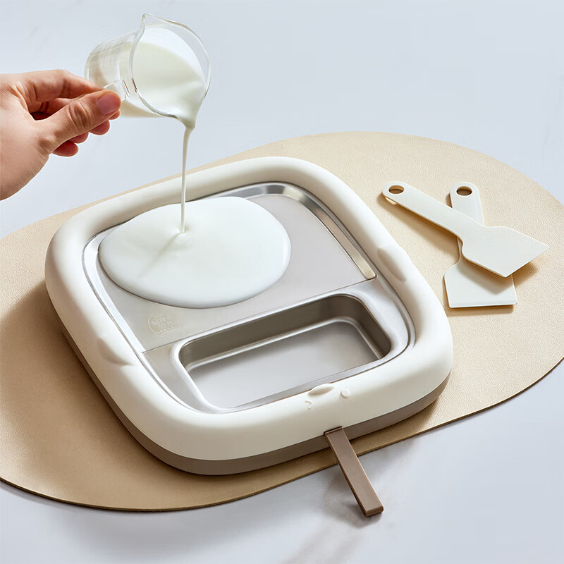 小熊(Bear)炒酸奶机 小型炒冰机免插电冰淇淋盘 CX-JE028-P01【自带储冰槽】