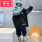 可莉允男童加厚冬装羽绒棉外套2022新款中大童韩版棉袄加厚棉服洋气潮范
